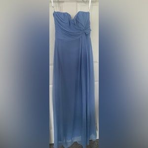 After Six Periwinkle Strapless Bridesmaid Dress